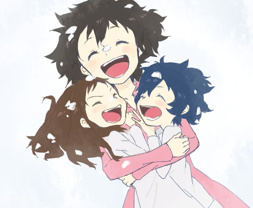 yuki, hana, and ame (ookami kodomo no ame to yuki) drawn by sige_nb
