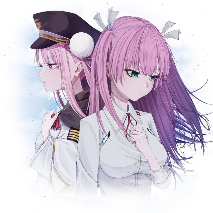 kunimi tama and aikawa megumi (heaven burns red) drawn by kalin_note