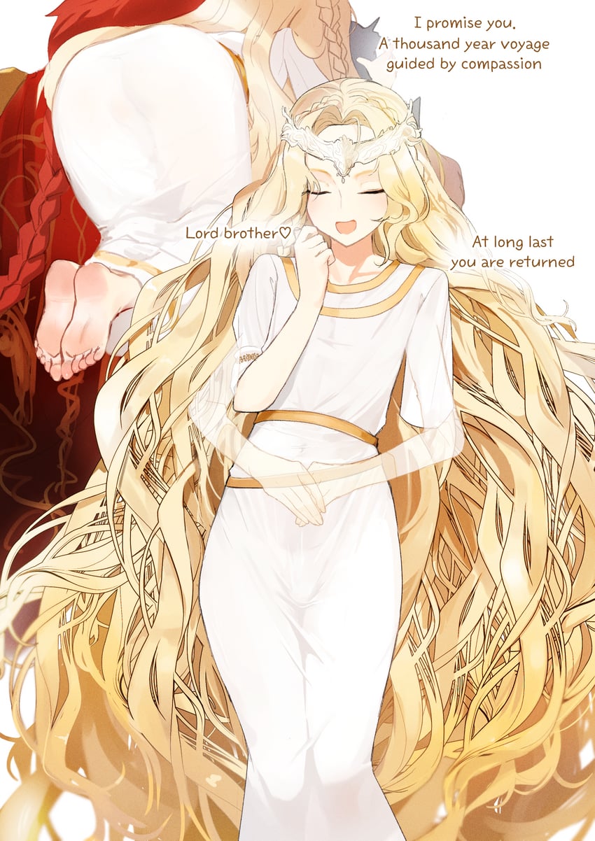 miquella and promised consort radahn (elden ring and 1 more) drawn by charles_(gu599)