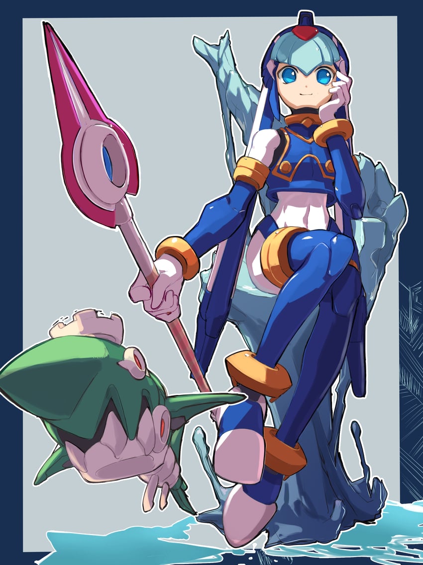fairy leviathan (mega man and 1 more) drawn by omochi_(mochi_skymega)