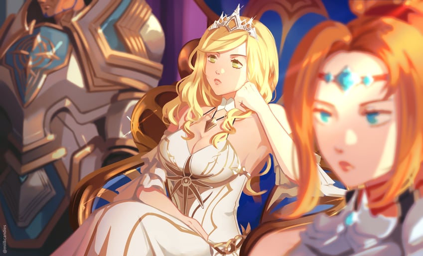 angelia carlos, naya rosset, and dylan levon (sdorica) drawn by miilkcandies