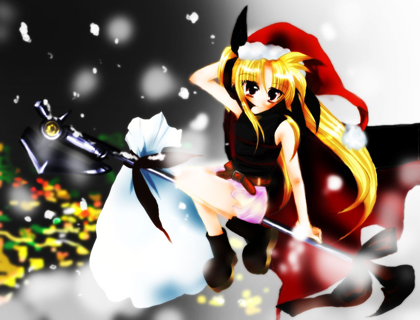 fate testarossa and bardiche (lyrical nanoha and 1 more) drawn by eima_hiyou