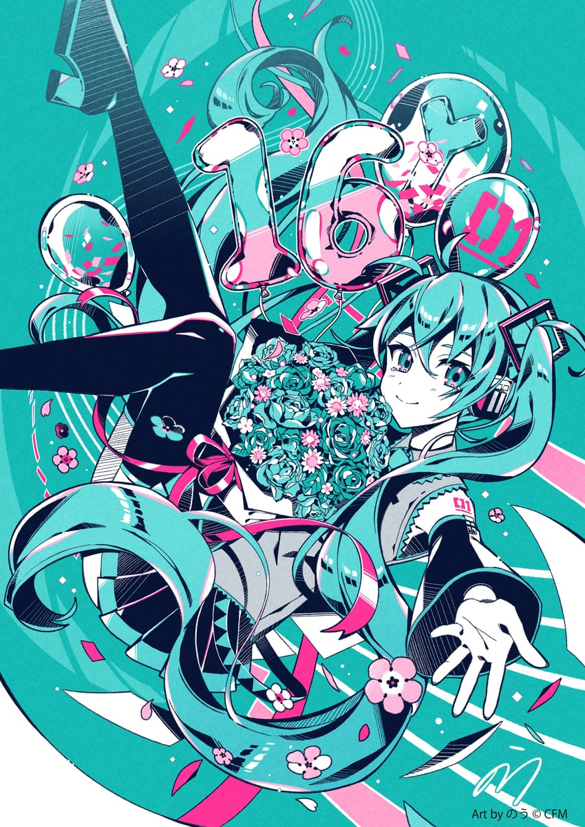 hatsune miku (vocaloid and 1 more) drawn by nou_(nounknown)