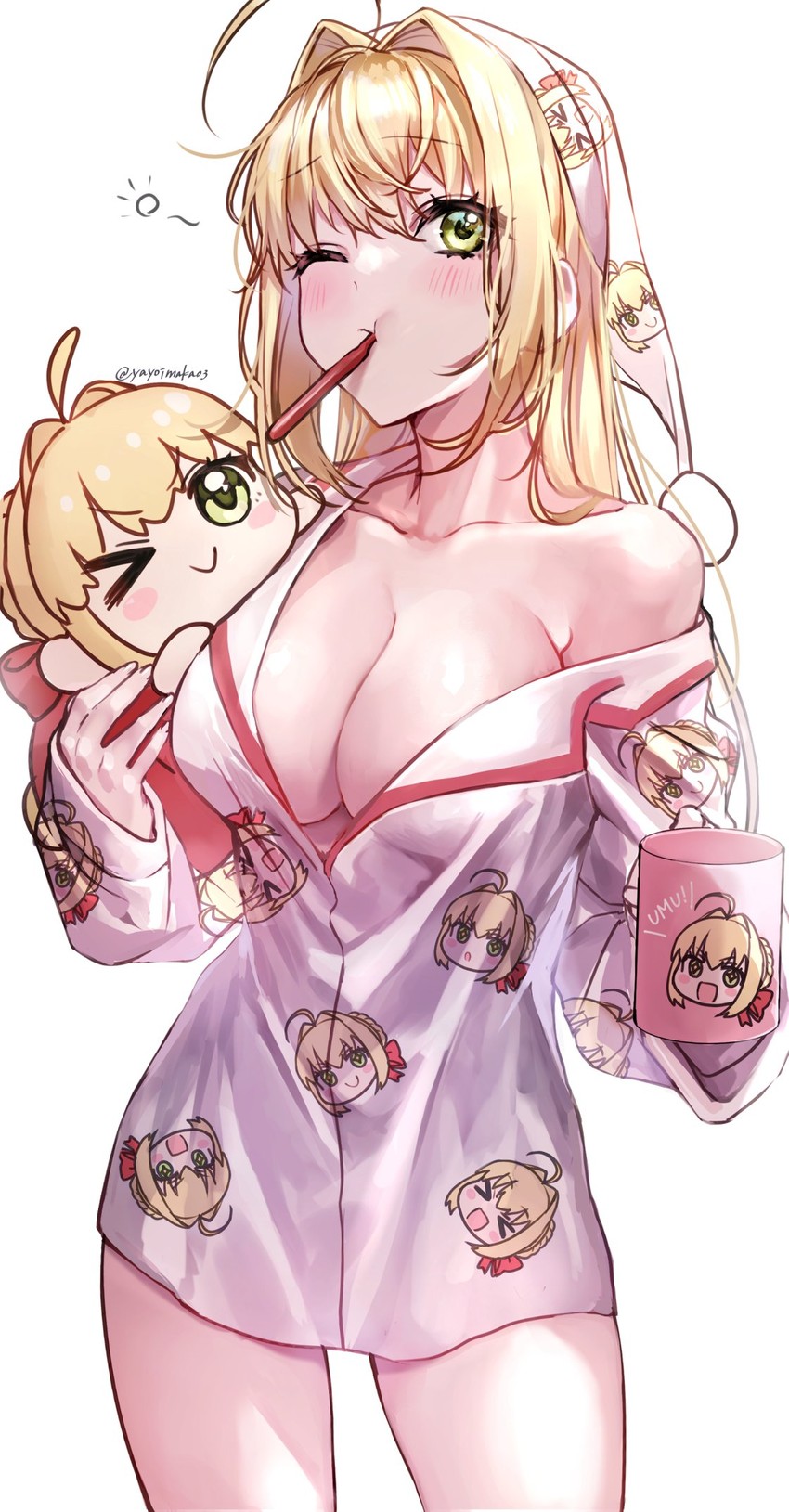 nero claudius (fate and 2 more) drawn by yayoi_maka