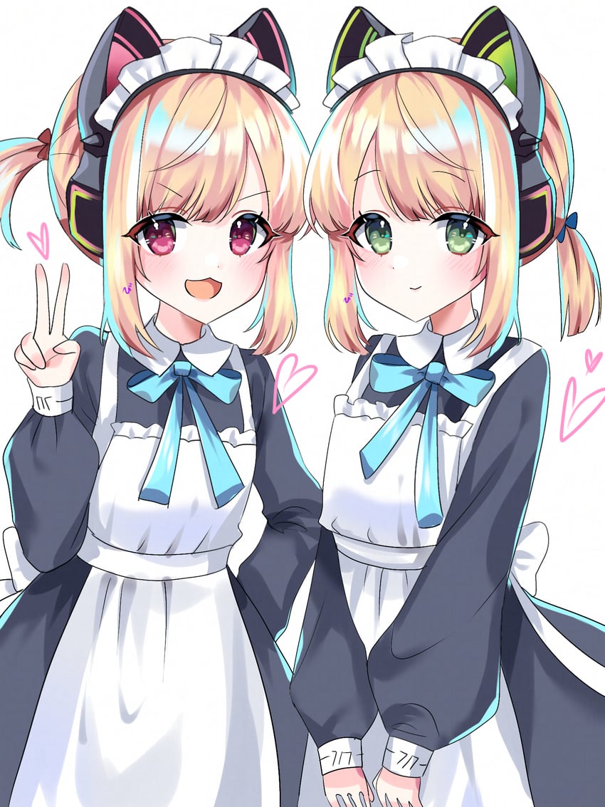 momoi and midori (blue archive) drawn by chibi_ib