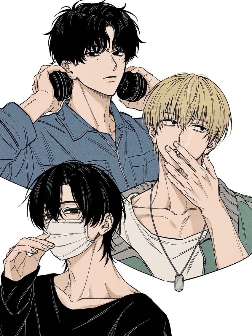 shin, seba natsuki, and seba mafuyu (sakamoto days) drawn by kuroiisana