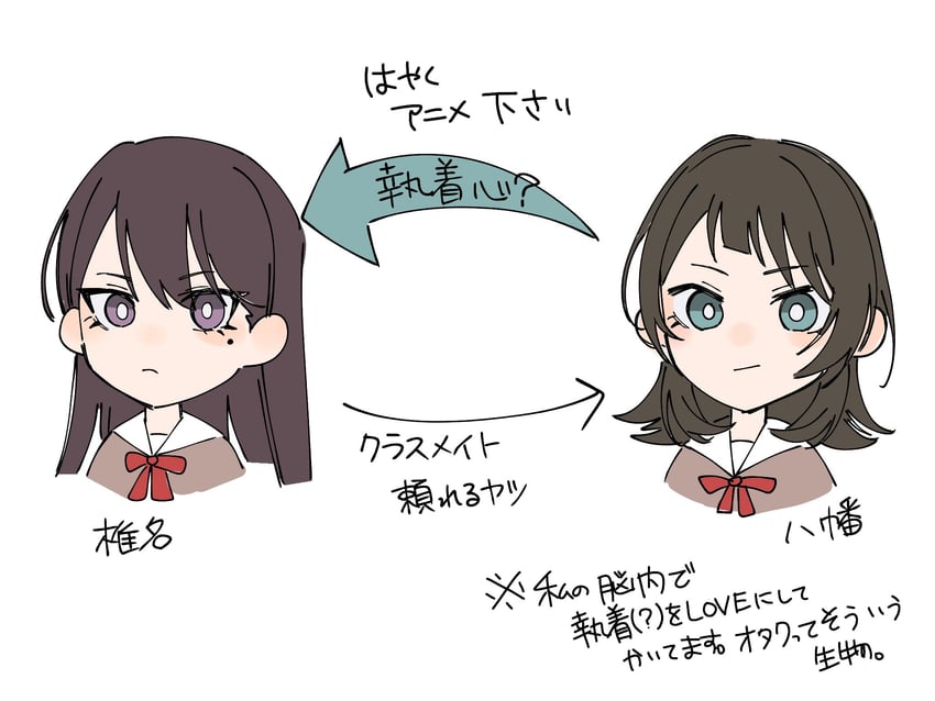 shiina taki and yahata umiri (bang dream! and 1 more) drawn by nanami_(nunnun_0410)