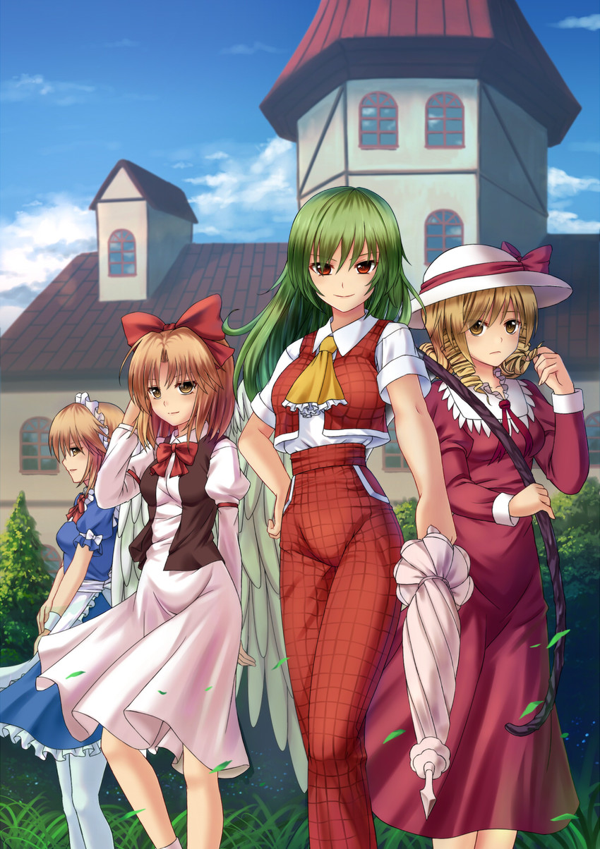 kazami yuuka, elly, gengetsu, and mugetsu (touhou and 1 more) drawn by chien_zero