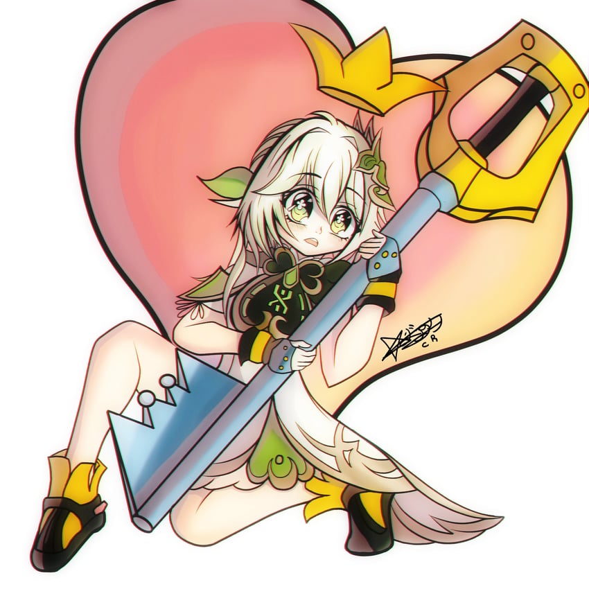 nahida (genshin impact and 1 more) drawn by elkiritgsuwu