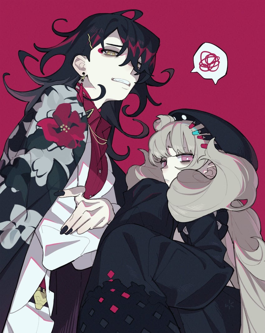 vox akuma and reimu endou (nijisanji and 1 more) drawn by wu_li_li