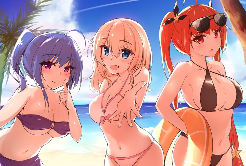 st. louis, honolulu, and leander (azur lane) drawn by ryou_(ryo_217cafe)