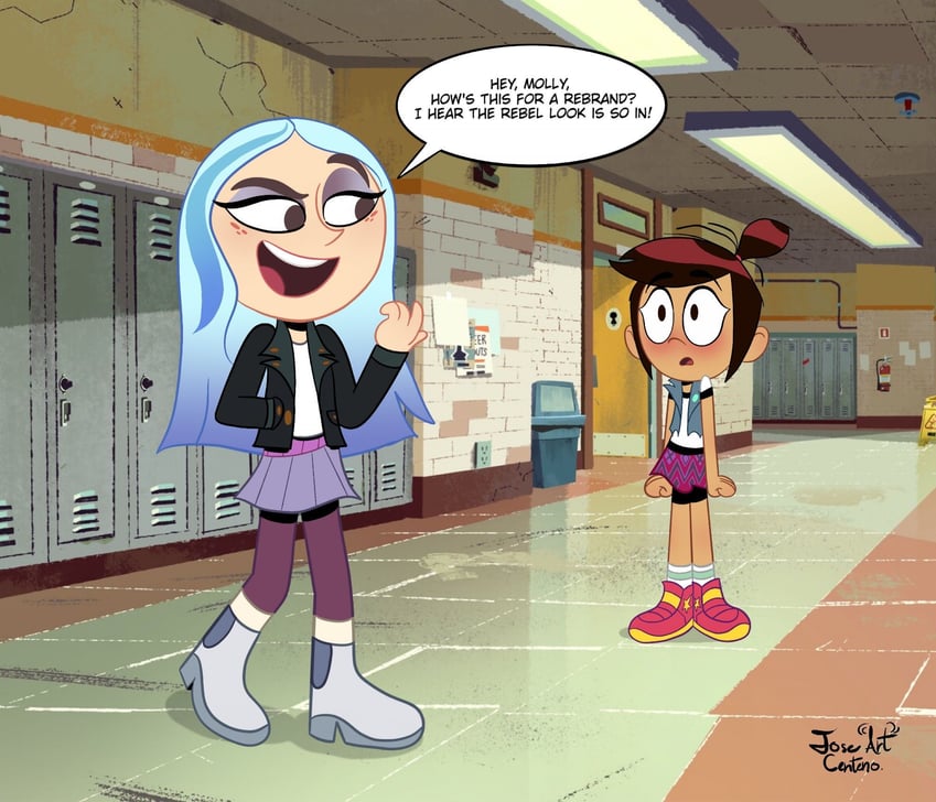 andrea davenport and molly mcgee (the ghost and molly mcgee) drawn by joseartcentenoofficial