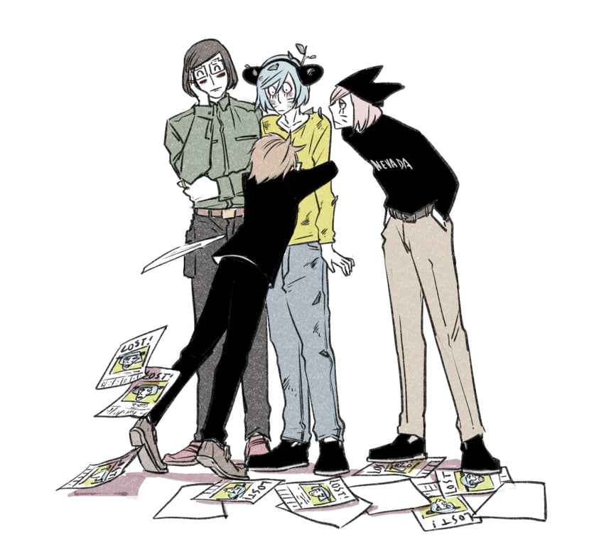 randal ivory, nyon, nyen, and luther von ivory (randal's friends) drawn by tsukasa_(tsukasa_mimizuku)