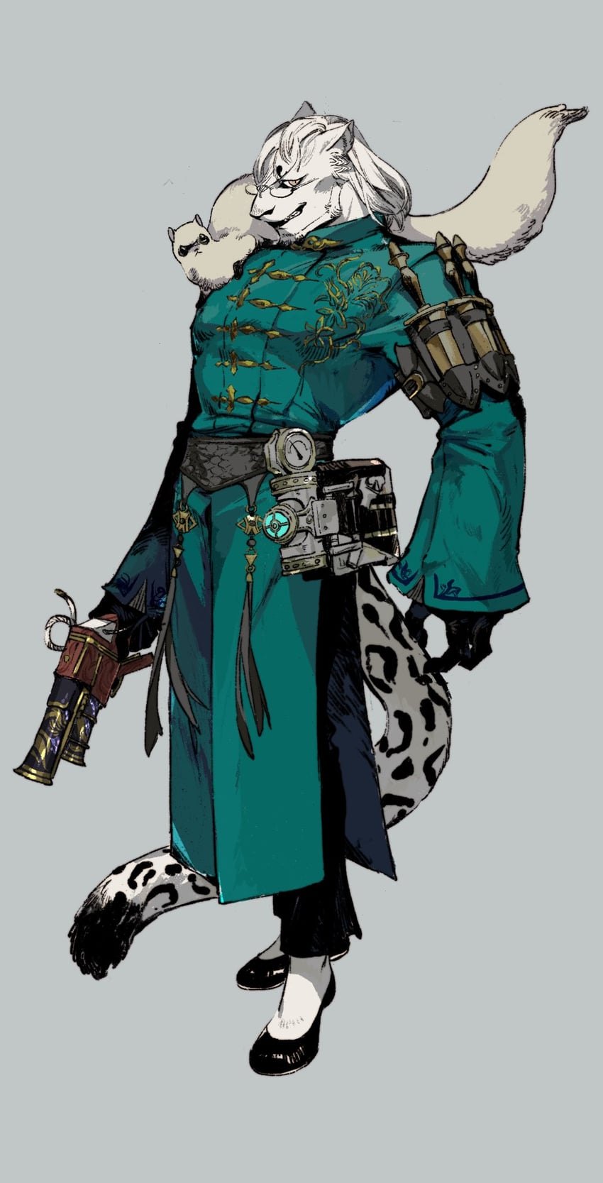 warrior of light (final fantasy and 1 more) drawn by piyomotsu