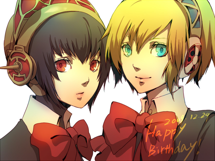aigis and metis (persona and 2 more) drawn by senano-yu