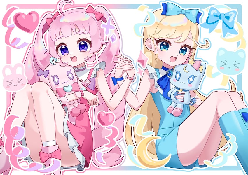 aozora himari, hoshikawa mitsuki, priusa, and prineko (pretty series and 1 more) drawn by pq_(pq_owo)