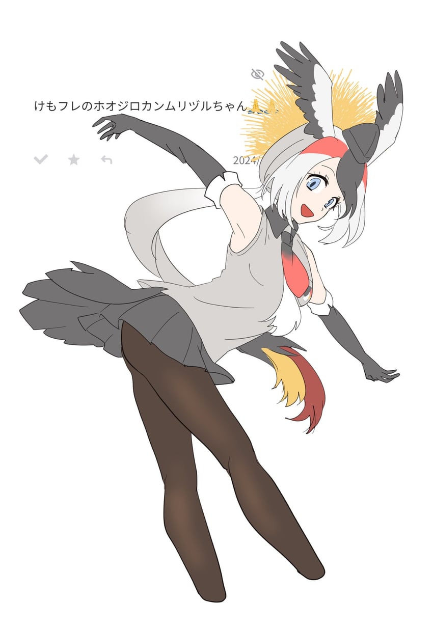 grey crowned crane (kemono friends) drawn by chicha_(chi_cha_rigbo)