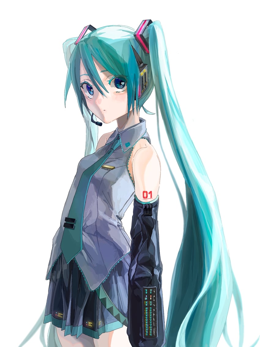 hatsune miku (vocaloid) drawn by moko39_takasora