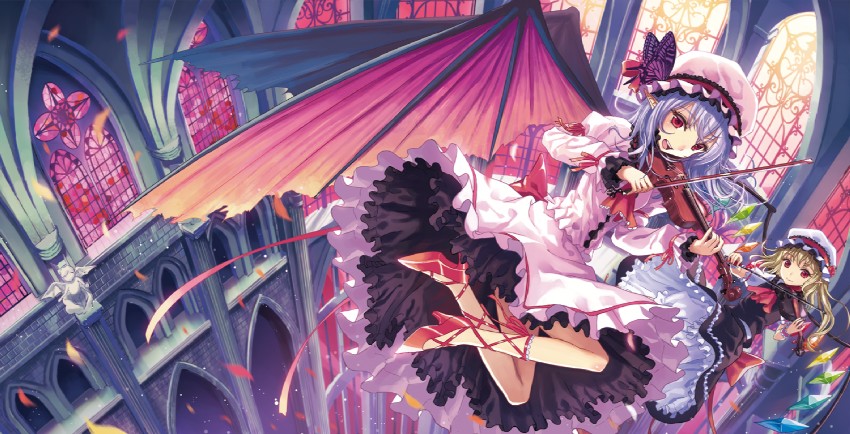 remilia scarlet and flandre scarlet (touhou) drawn by kitiroku