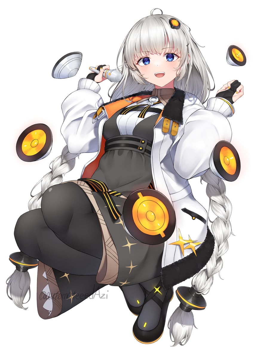kizuna akari (vocaloid and 1 more) drawn by m->g