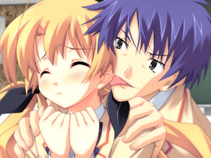 nishijou takumi and orihara kozue (chaos;head) drawn by matsuo_yukihiro