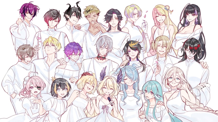 elira pendora, enna alouette, finana ryugu, petra gurin, millie parfait, and 17 more (nijisanji and 1 more) drawn by nrnmarie