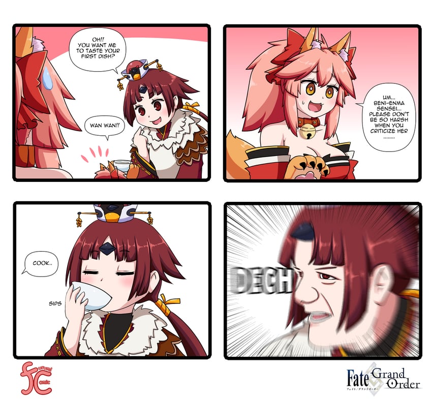 tamamo, tamamo cat, beni-enma, and gordon ramsay (fate and 2 more) drawn by keita_naruzawa
