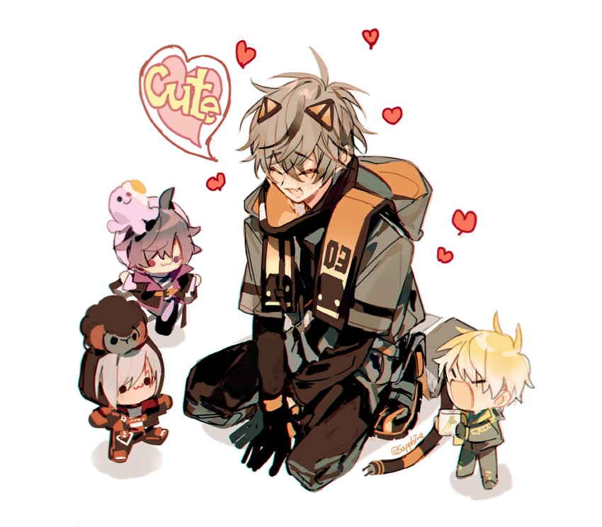 sonny brisko, alban knox, uki violeta, fulgur ovid, stargazer, and 1 more (nijisanji and 1 more) drawn by sapphire_(nine)