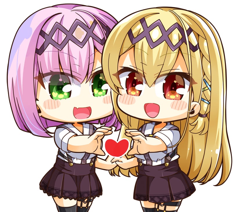 arihara nanami and tanikaze amane (tenshi souzou re-boot! and 2 more) drawn by shiroimaru