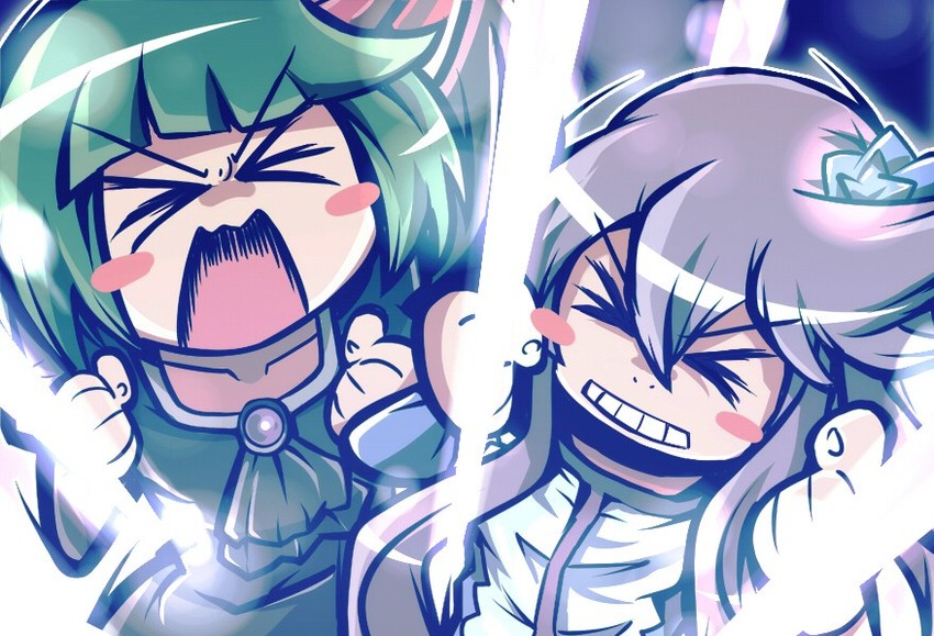 tsukikage yuri, cure moonlight, and dark precure (precure and 1 more) drawn by tanashi_(mk2)