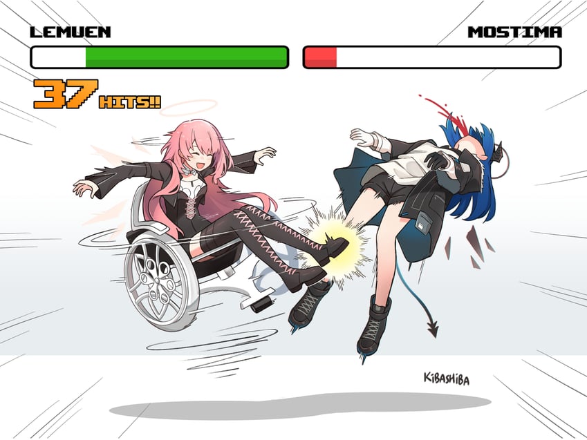 mostima and lemuen (arknights and 3 more) drawn by kibashiba