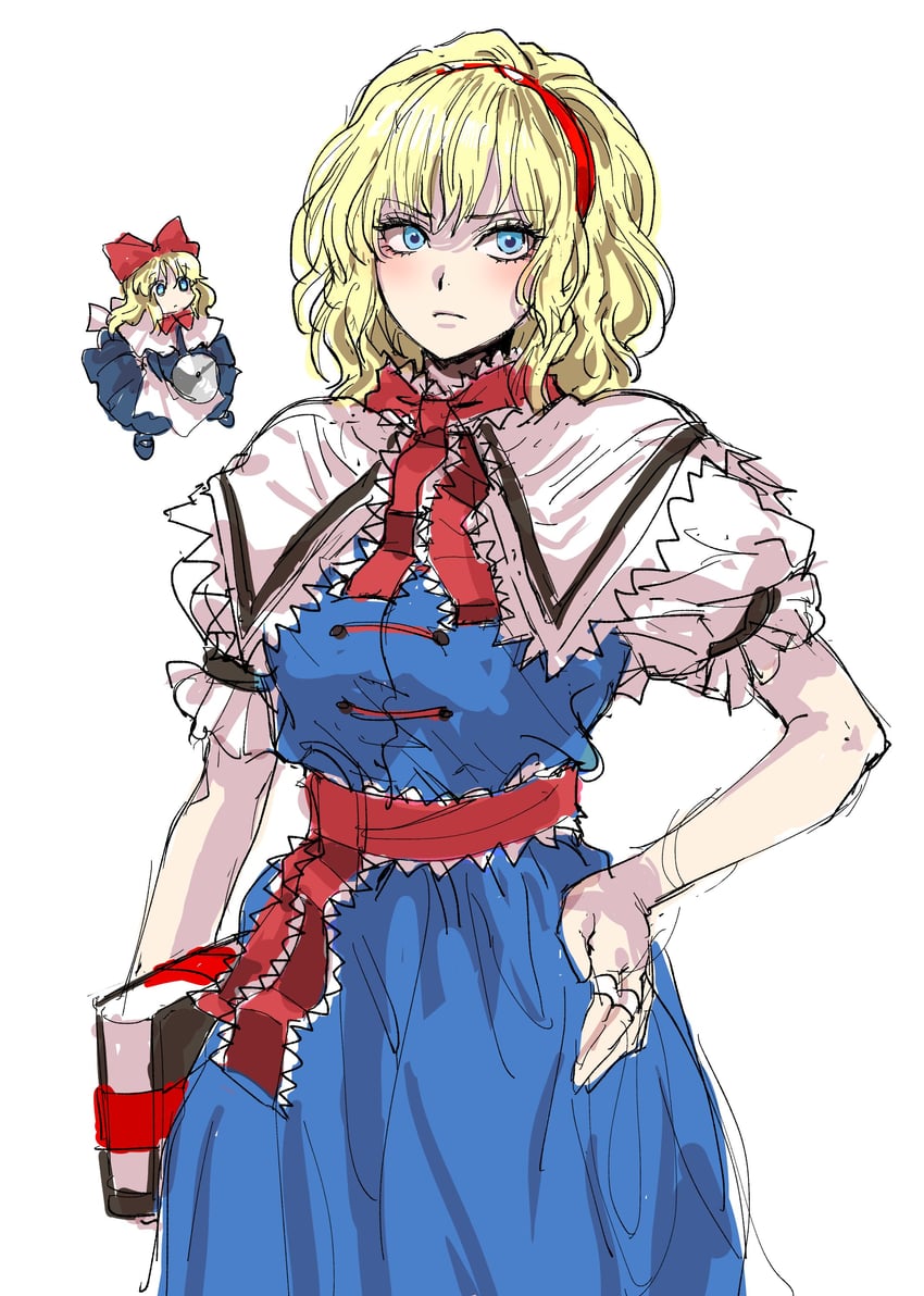 alice margatroid and shanghai doll (touhou) drawn by kuya_(hey36253625)
