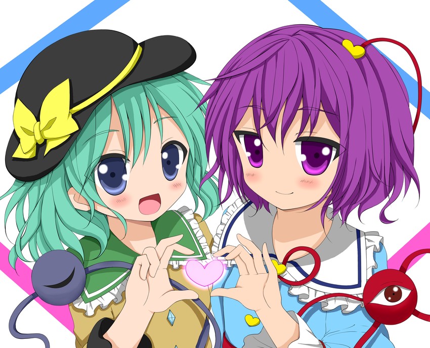 komeiji koishi and komeiji satori (touhou) drawn by kage_hitsugi
