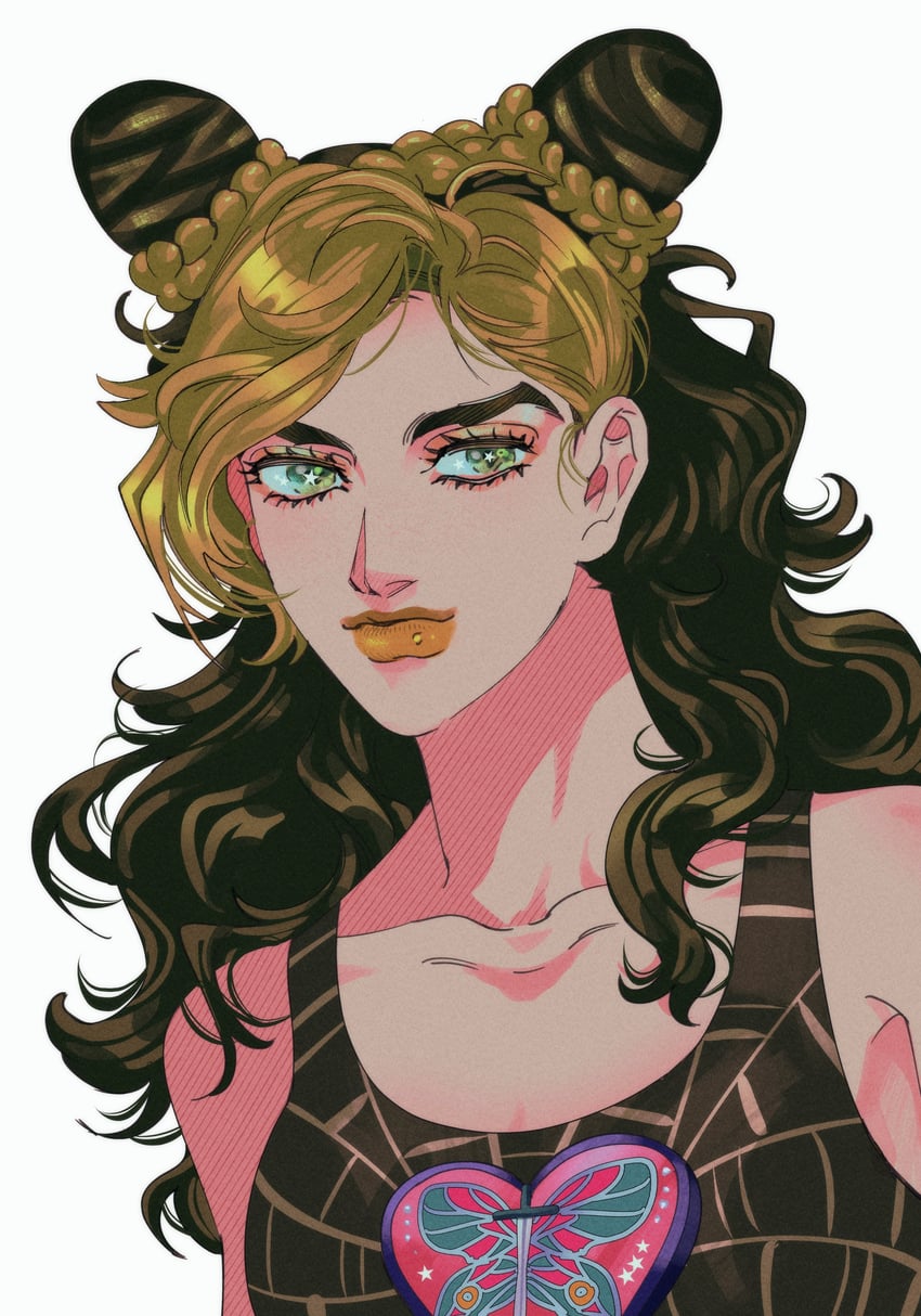 kujo jolyne (jojo no kimyou na bouken and 1 more) drawn by danggo99
