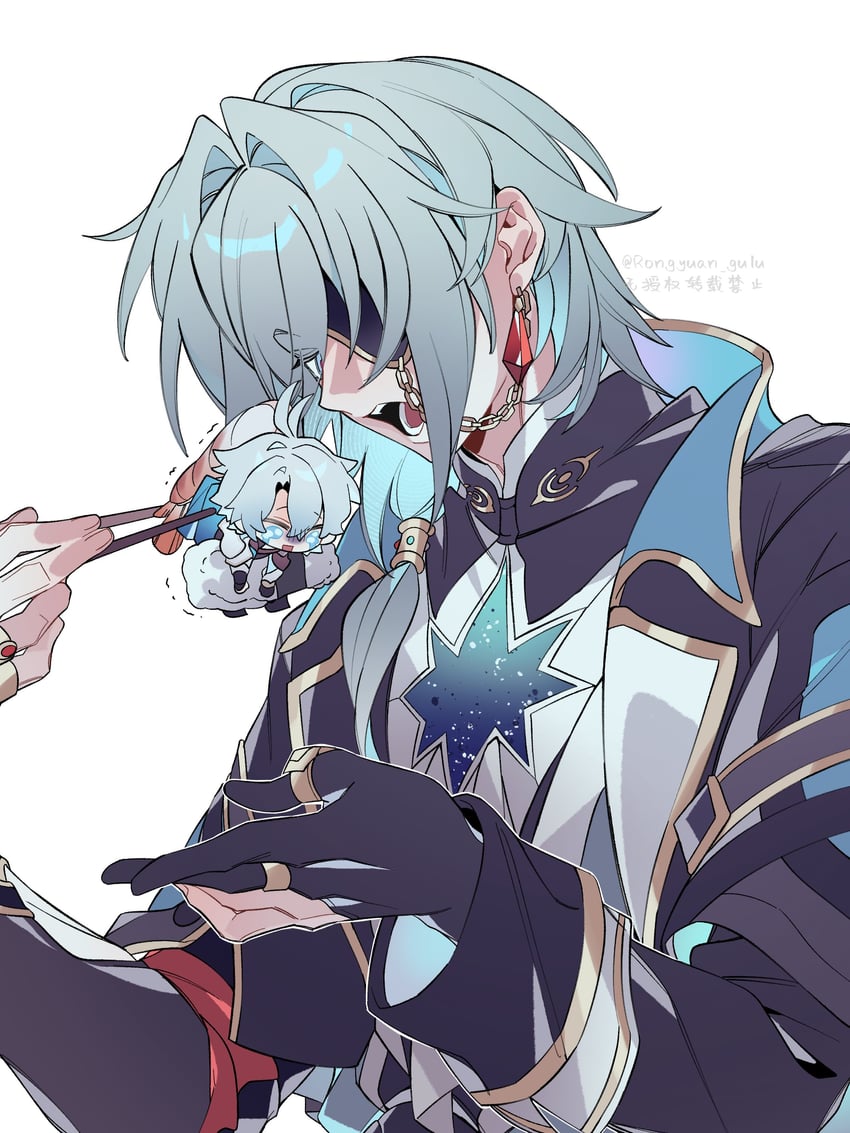 phainon and anaxa (honkai and 1 more) drawn by rongyuan_gulu