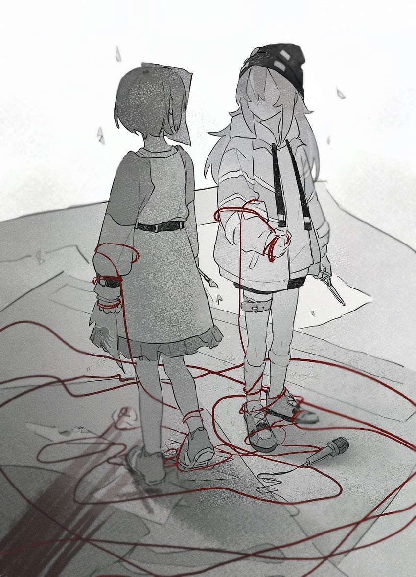yamanouchi kano and kouzuki mahiru (yoru no kurage wa oyogenai) drawn by uzr_akira