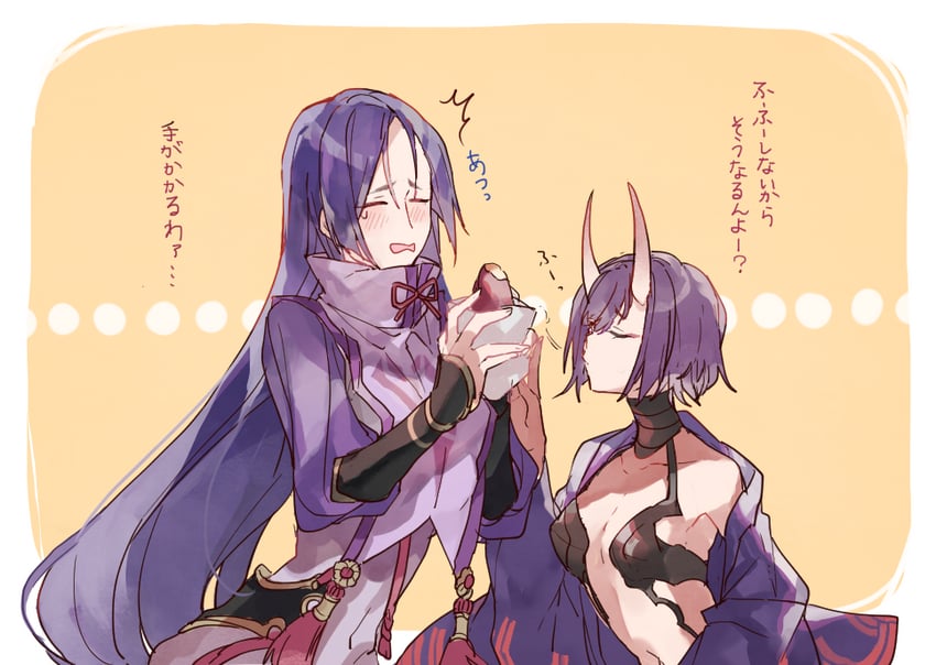shuten douji and minamoto no raikou (fate and 1 more) drawn by waltz_(tram)