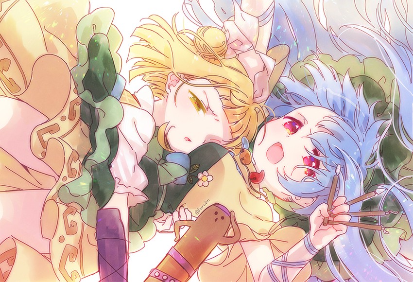 haniyasushin keiki and joutouguu mayumi (touhou) drawn by biyon