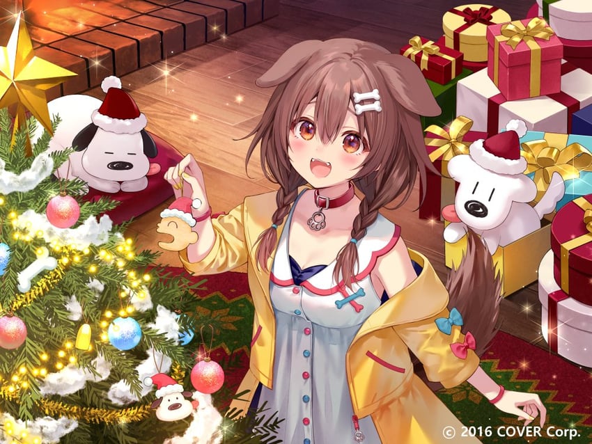 inugami korone, listener, hoso-inu, and futo-inu (hololive) drawn by fukahire_(ruinon)