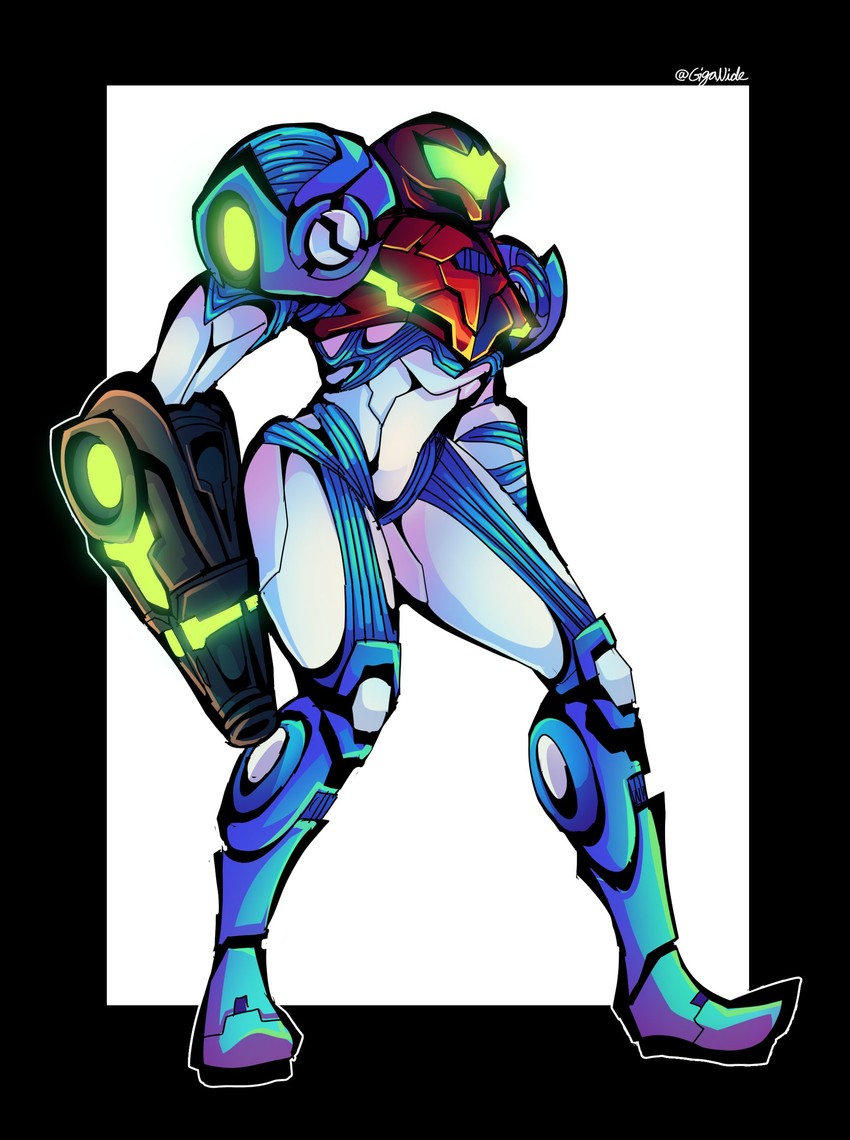 samus aran (metroid and 1 more) drawn by giganide