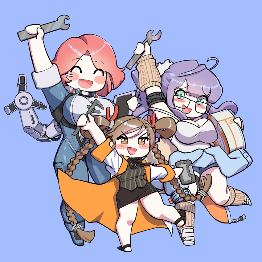 fortune, doctor, and gremlin (last origin) drawn by hoyo