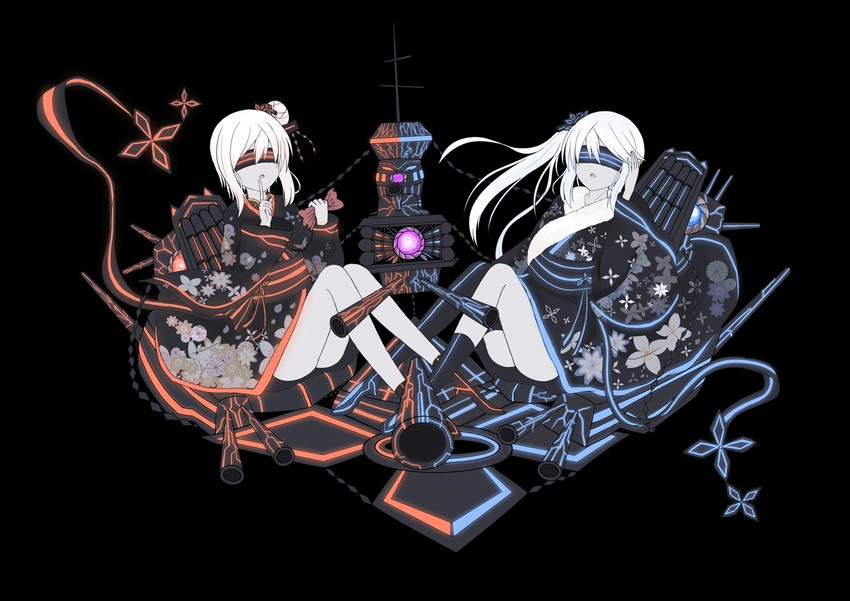 ning hai and ping hai (warship girls r) drawn by burning_(wjxwjx81)