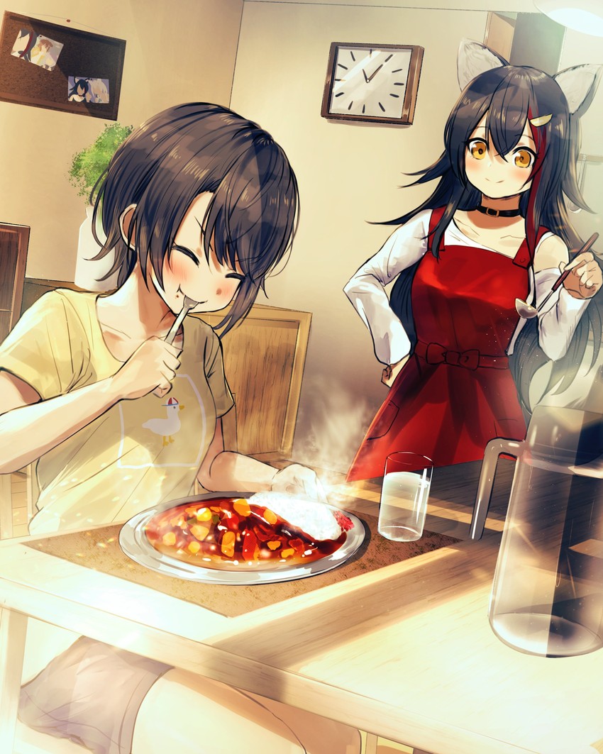 shirakami fubuki, nekomata okayu, ookami mio, oozora subaru, inugami korone, and 1 more (hololive) drawn by misaki_nonaka