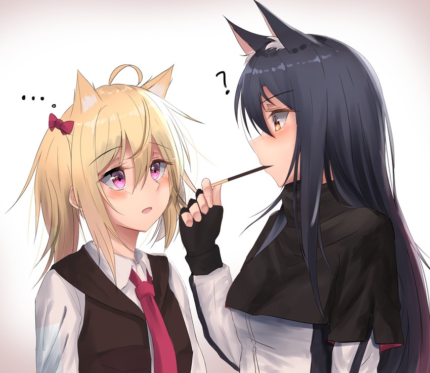 texas and sora (arknights) drawn by hane_(8ne_k)