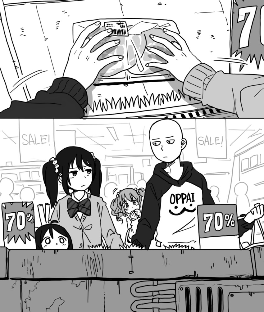 yazawa nico, takatsuki yayoi, saitama, and yazawa cotaro (idolmaster and 3 more) drawn by anyan_(jooho)