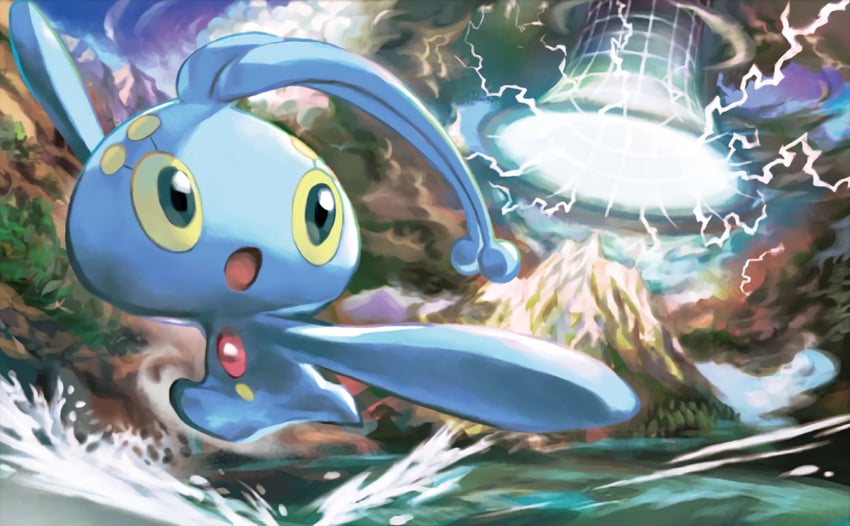 manaphy (pokemon and 1 more) drawn by kawaguchi_youhei