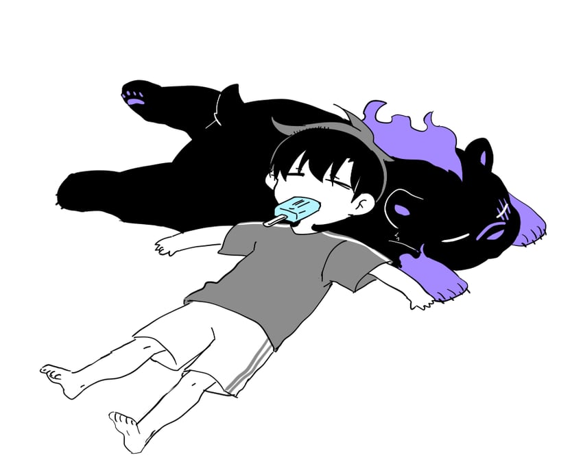 sung jin-woo and tank (solo leveling) drawn by 8mo10