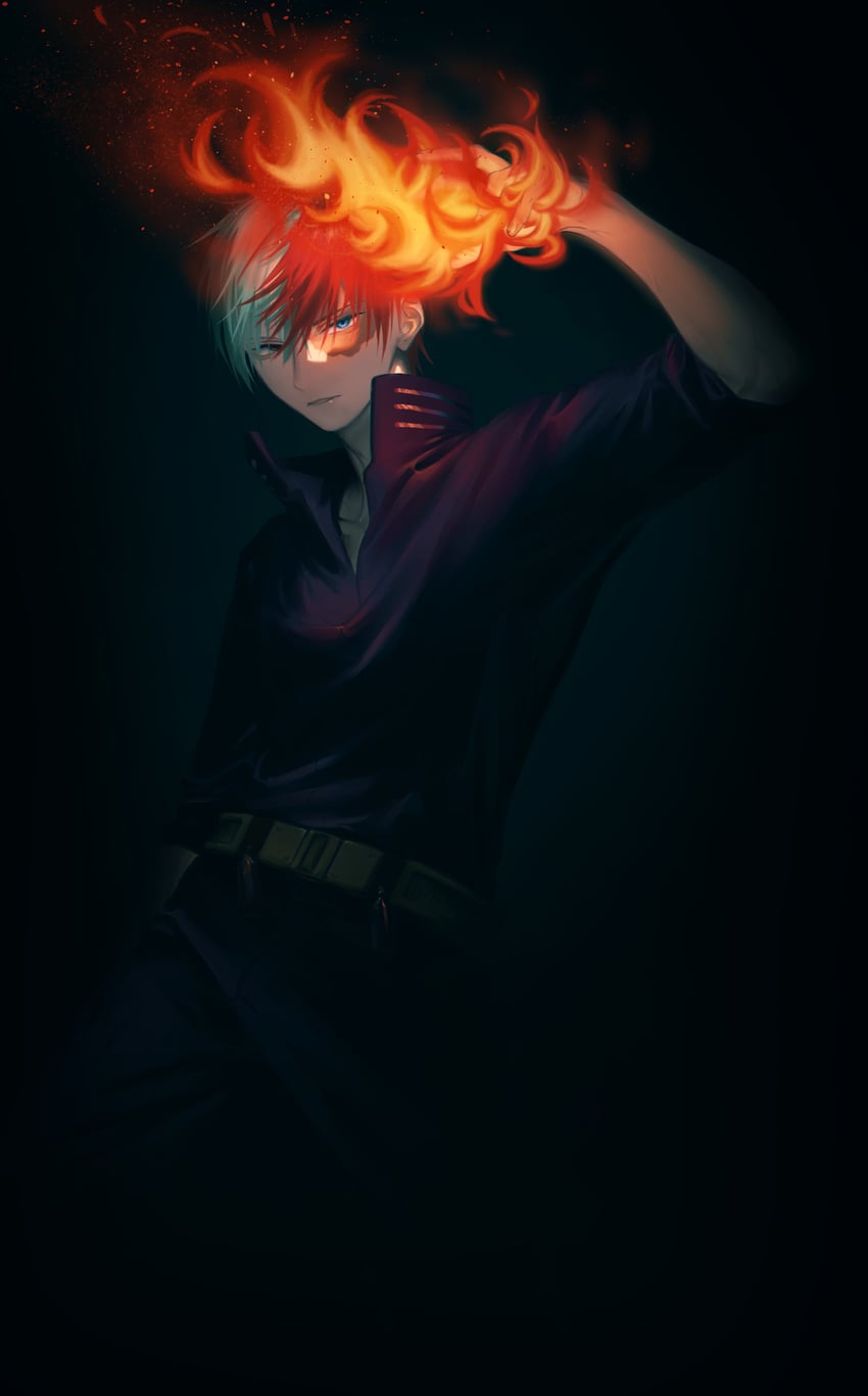 todoroki shoto (boku no hero academia) drawn by tsuji_yashiki