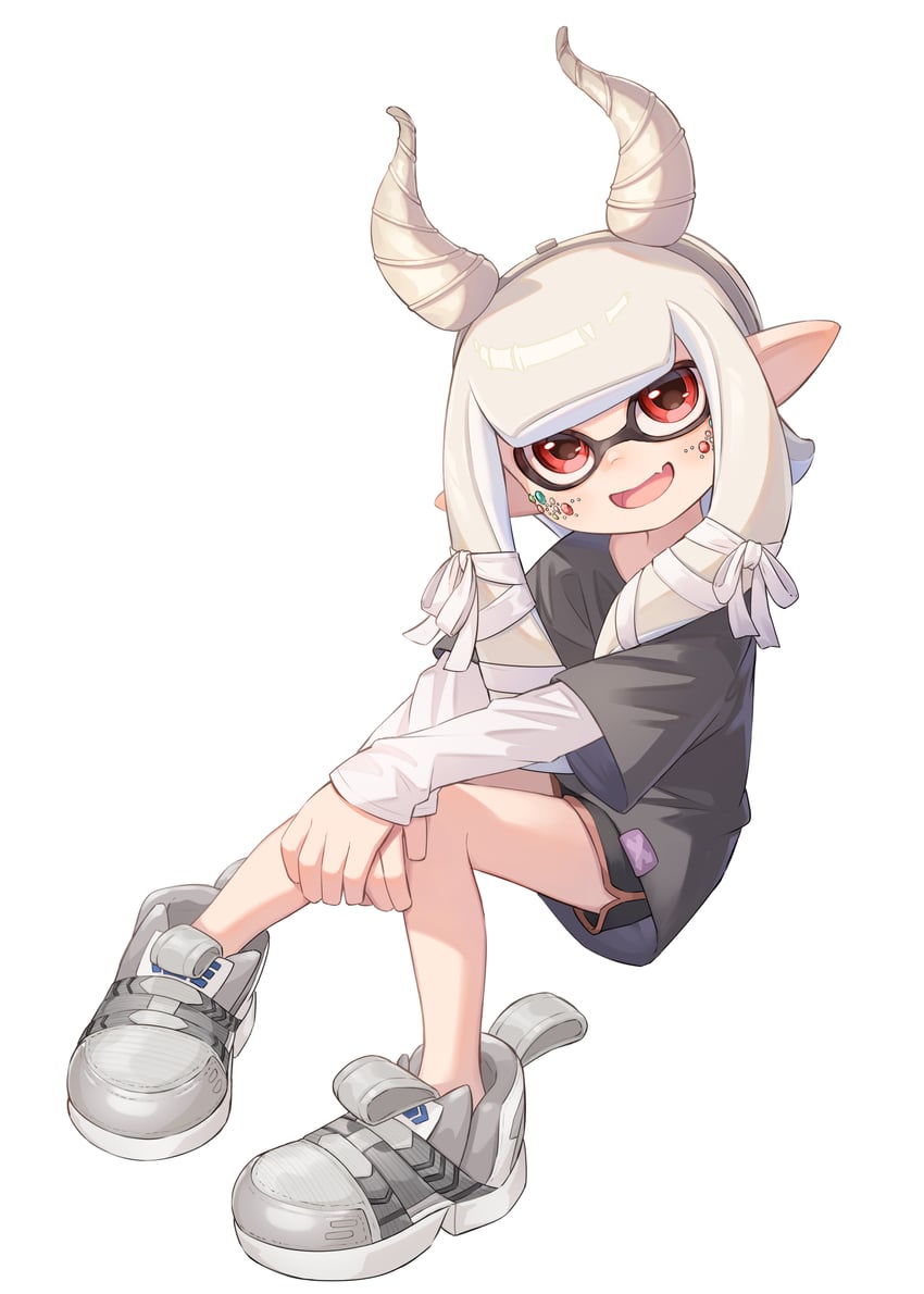 inkling player character and inkling girl (splatoon and 1 more) drawn by gakusei_noa