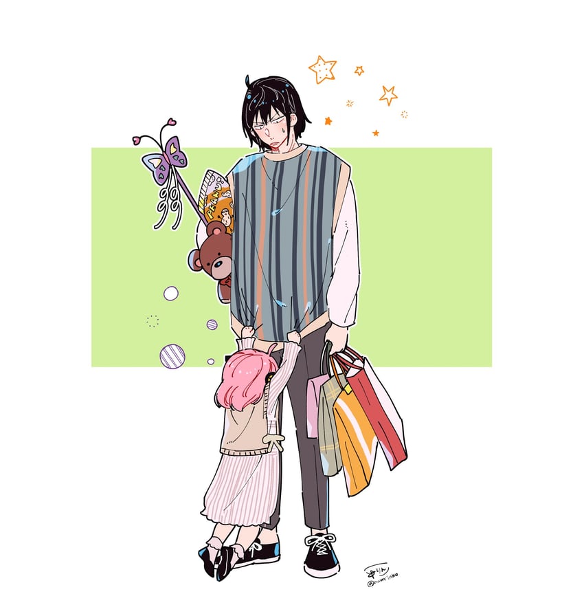 anya and yuri briar (spy x family) drawn by awarinko